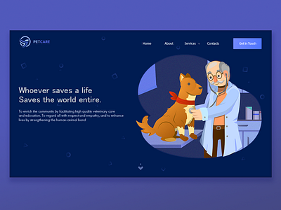 Vetcare 2d clean color design flat graphic design illustration minimal simple ui ux vector web website