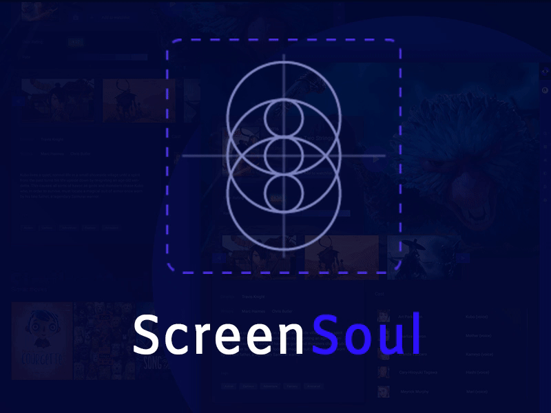 ScreenSoul Logo 2d animation app branding clean color design flat graphic design icon illustration logo logo 2d minimal movie simple vector web website