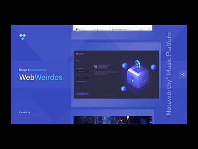 Contact Page. "Web Weirdos" 2d animation blue clean design gif interface modern motion photoshop portfolio simple ui ux web web design website