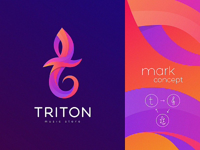 Triton Logo - music store