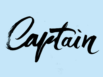 "Captain, I miss the ocean" brush brushlettering calligraphy handmade script typography