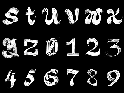 36daysoftype S-9 alphabet brush brushlettering calligraphy experiment font lettering script type design