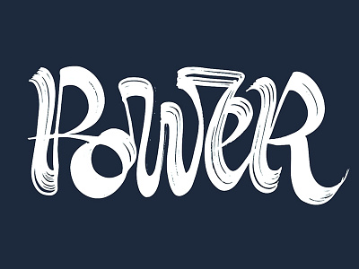 Power brush brush lettering calligraphy handmade lettering logotype script