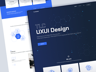 The Landing Page for the Technical concept. design twolinecode ui ux web