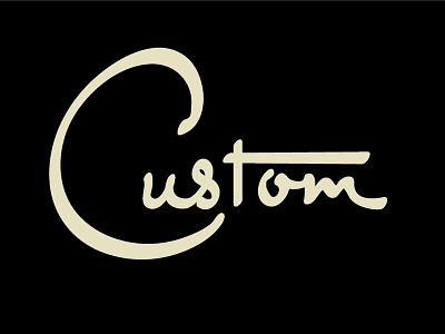 Custom custom kustom lettering retro script typography vintage