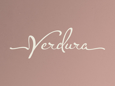 Verdura Logo branding handlettering identity lettering logo script typography