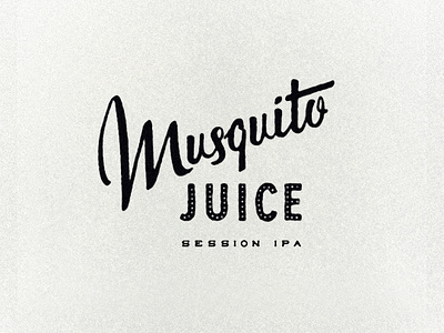 Musquito Juice beer branding handlettering lettering midcentury retro script typography vintage