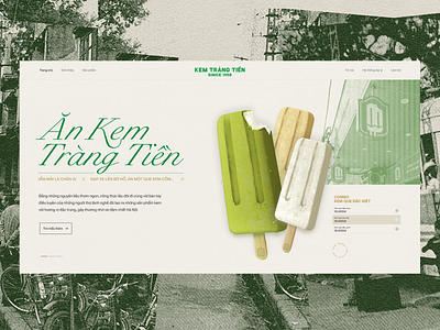 Kem Tràng Tiền Concept UI branding graphic design typography