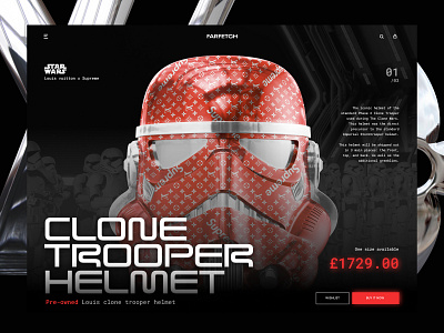 Trooper Helmet Order Concept graphic design typography ui