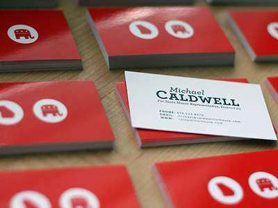 Caldwell Business Cards business card michael caldwell politician politics