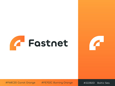 Fastnet Logo Design concept creative design f f design f icon f logo fast fastnet gradient icon internet internet logo letter f letter logo logo logo design logomark symbol wifi logo