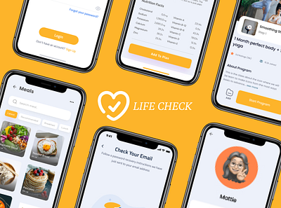 App to keep track of your health app branding design ui ux