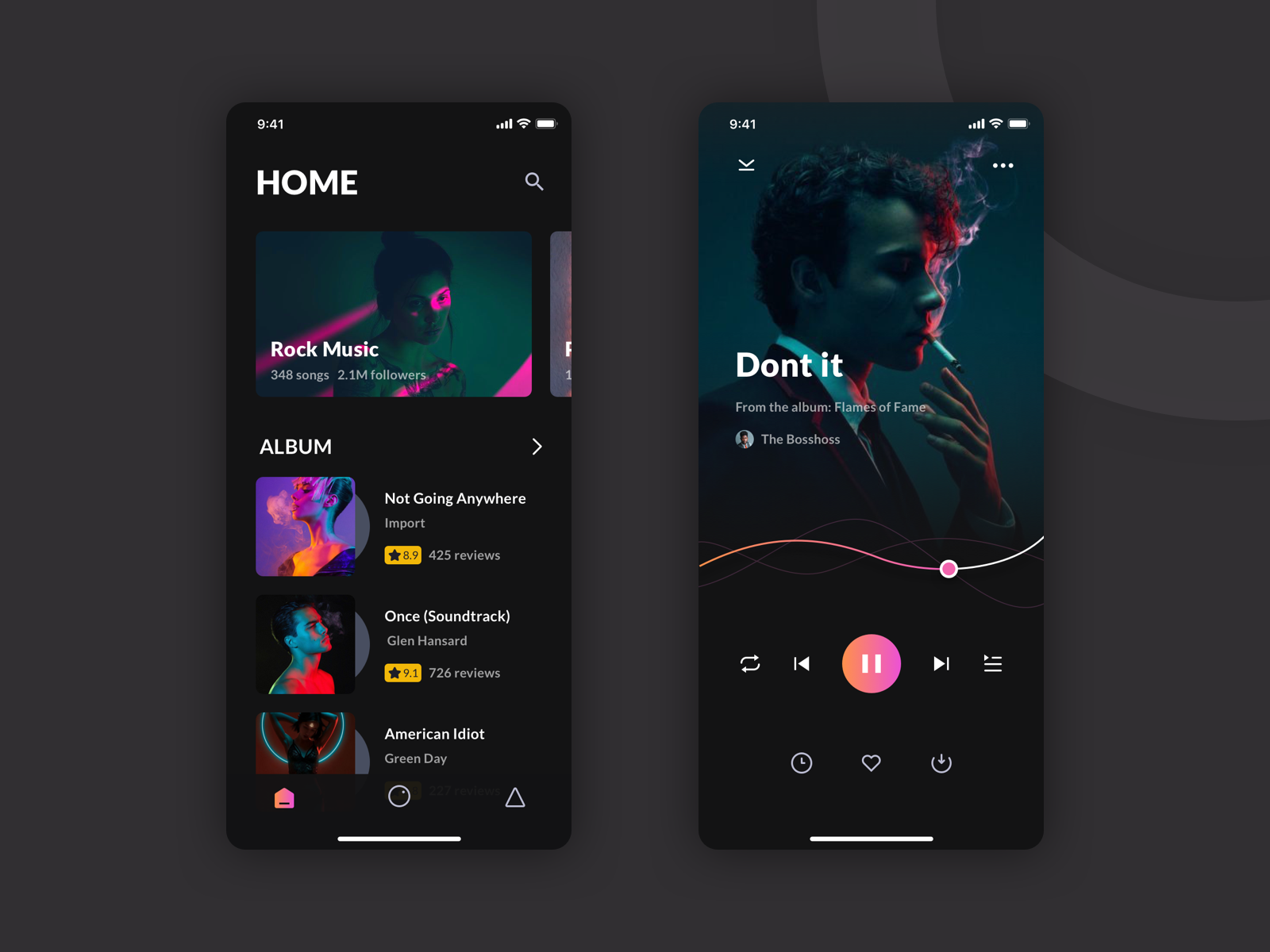 Conceptual Music APP by Xiedian on Dribbble