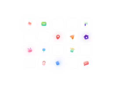 ICONS ❤️ In 3 Style blur icons icon icon design icon set iconography icons icons design icons pack icons set new icons trendicons