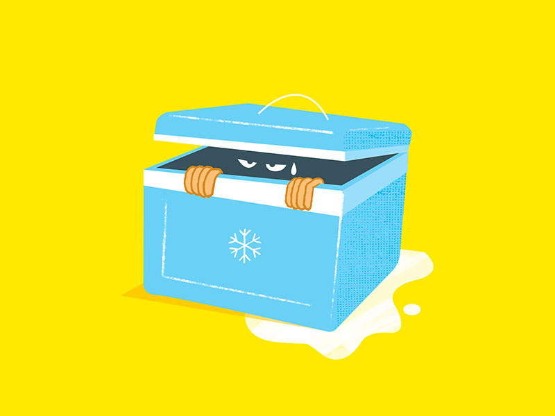 Ice Ice Baby art yellow design heatwave vector france fun illustrator gaetanheuze illustration