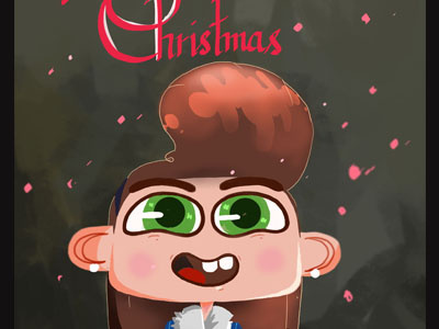 Christmas doodle character design illustration simple