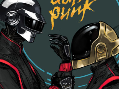 Daft punk art concept dailies design illustration music sketch