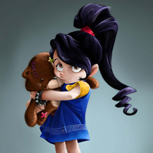 little sparky girl character design concept art illustration