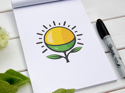 Sunflower illustration vector