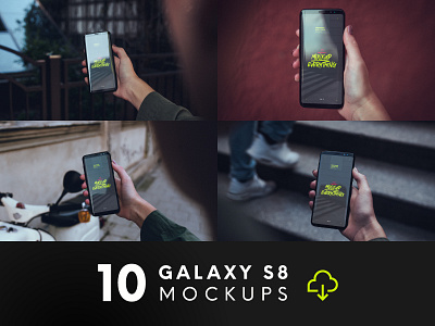 Samsung Galaxy S8 PSD Mockups android app appdesign galaxy interface ios mockup presentation s8 samsung samsung s8 screendesing