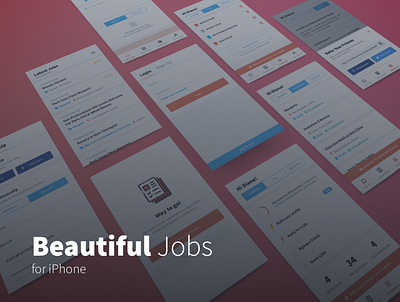 Beautiful Jobs for iPhone app design ios design iphone mobile ui