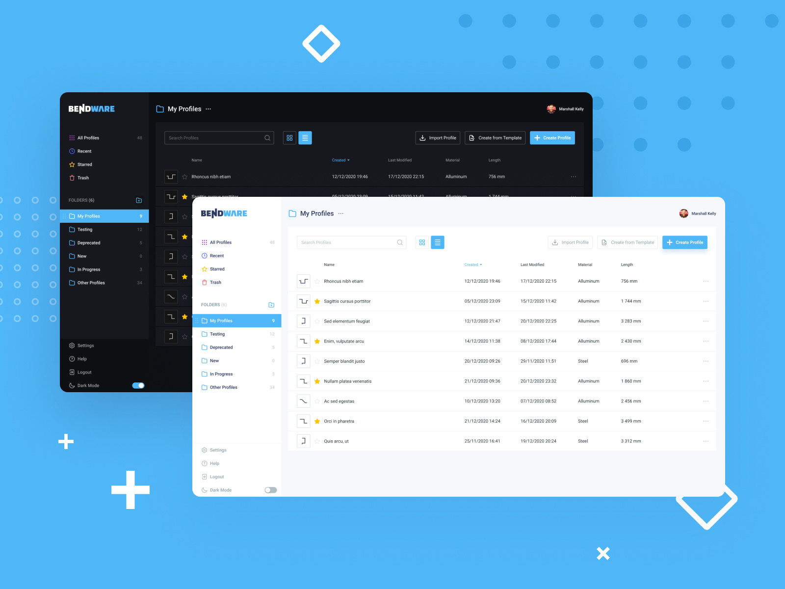 Bendware Dashboard by Alex Davidson on Dribbble