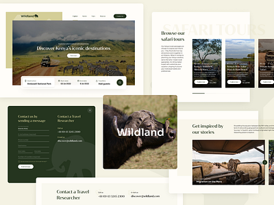 Wildland (Luxury safari tours in Kenya) / web design