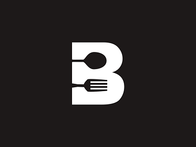 Business Lunch Logo b black food fork logo restaurant spoon white