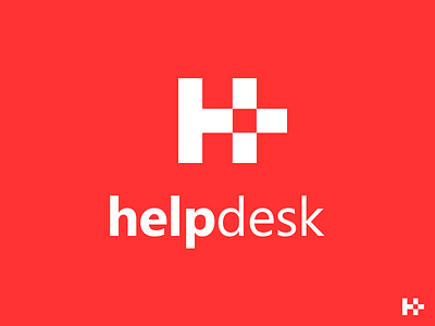 helpdesk logo concept abstract desk help it red save support technology