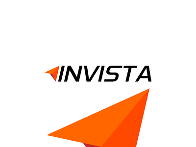 Invista Logo Concept arrow credit finance invest invista money orange