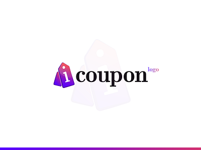 icoupon logo colorful coupon gradient ticket