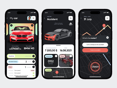Car Insurance App Concept app design typography ux