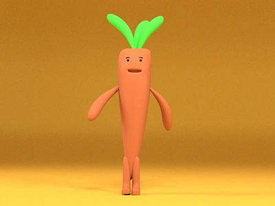 CARROT 3d 3d character animation app branding design graphic design illustration logo motion graphics ui ux vector