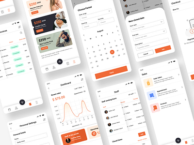 App UI kit for spa & salons by Balachandar on Dribbble