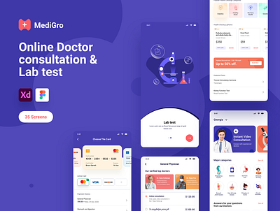 Doctor Appointment - Complete UI Kit application apps doctor app doctor appointment medical application medical appointment mobile patient product design ui kit ux