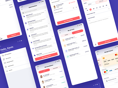 Online doctor consulting app - UI Kit by Balachandar on Dribbble