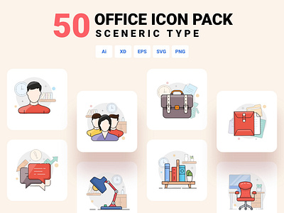 Office icon set - Sceneric type