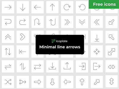 Freebies - 50 arrow icons