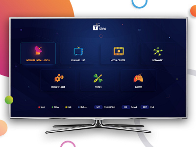 Menu screen application dth menu screen smart television