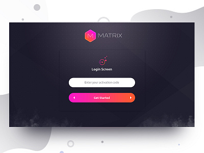Matrix - Login Screen app application dashboard dth login screen smart tv