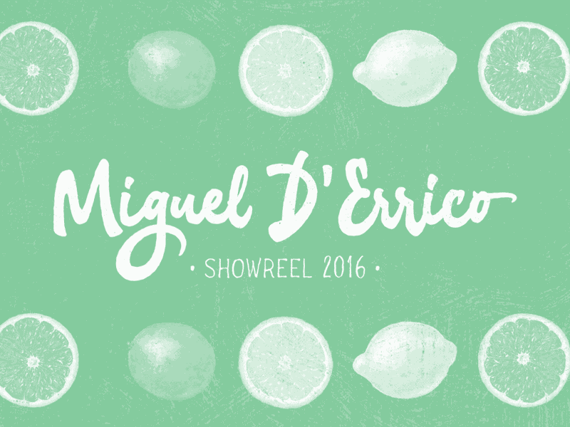 Showreel 2016 animation font motion showreel texture tropical type