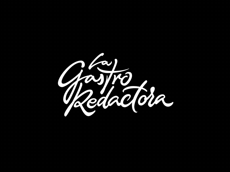 Animated Logo - La Gastro Redactora animation brush calligraphy lettering logo motion type