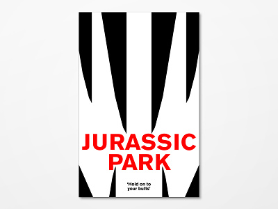 Jurassic Park Poster Redesign jurassic park minimal movie poster redesign