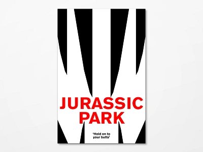 Jurassic Park Poster Redesign jurassic park minimal movie poster redesign