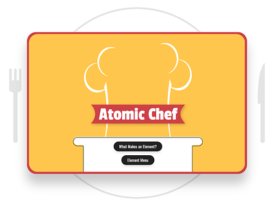 Atomic Chef chef children cooking illustrated ixdbelfast kids periodic table splash screen ui ux