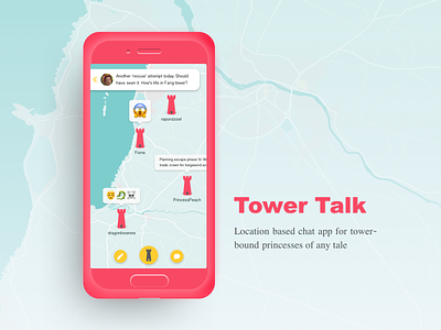 Tower Talk app chat app daily ui design fantasy ui messaging app side project ui ui deisgn ux design