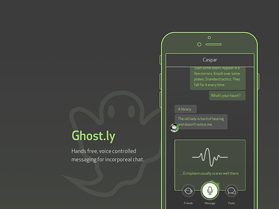 Ghost.ly 12in12 app daily ui fantasyui messaging app side project ui design ux design