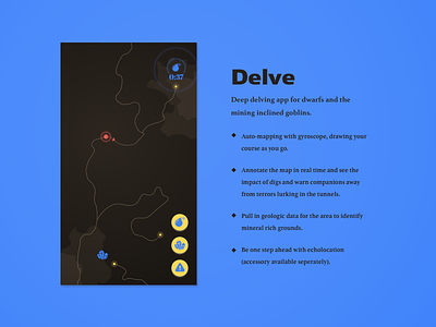 Delve 12in12 app daily ui fantasyui map app side project ui ui design ux design