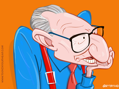 Larry King Caricature ToonInYourHead caricature cartoon cartoon character cnn comicart comics news