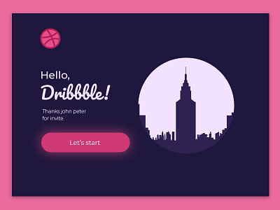 First Shot debut dribbble first hello welcome